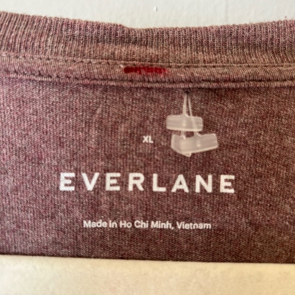 Everlane Plum 100% Cotton Essential Basic Long Sleeve A12 - Picture 2 of 3